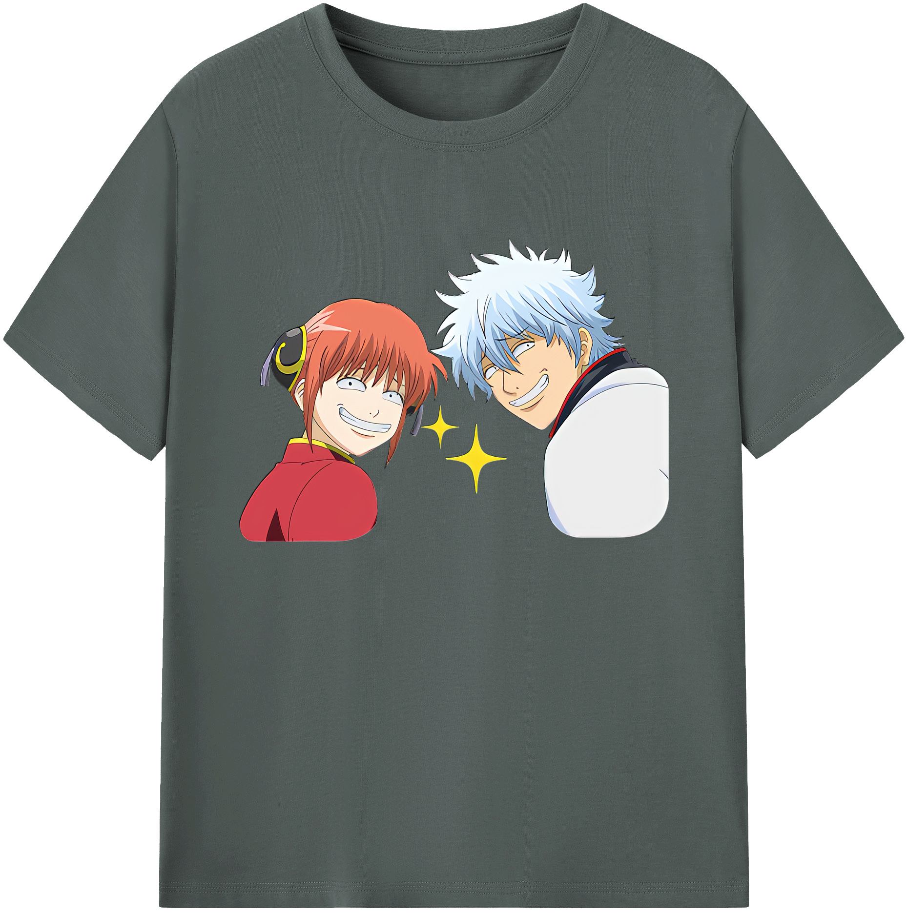 （画像用） ぎんたま 坂田銀時（さかたぎんとき） 神楽 志村新八（しむら しんぱち） GINTAMA Sakata Gintoki Kagura Shimura Shinpachi 綿100％ メンズ半袖Tシャツ｜肌触りやわらか＆通気性